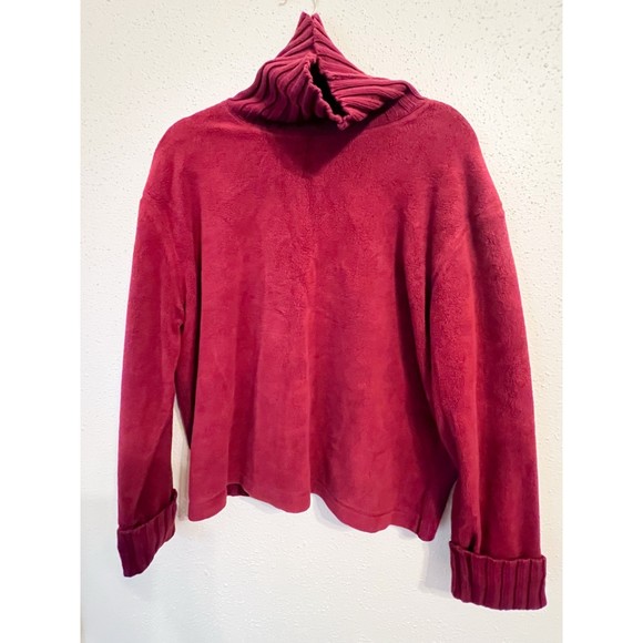 J. Jill Chunky Knit Red Turtleneck Sweater Size L - Picture 5 of 6